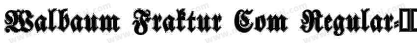 Walbaum Fraktur Com Regular字体转换